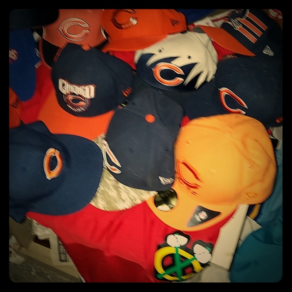 Chicago sports team Hats.